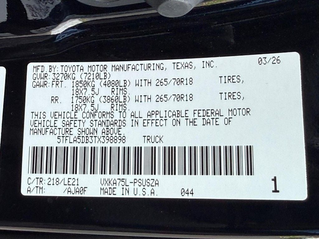 2026 Toyota Tundra SR5