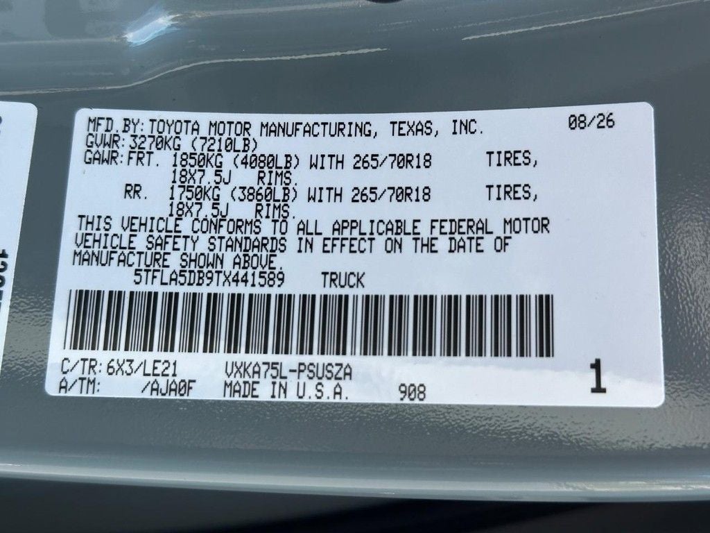 2026 Toyota Tundra SR5