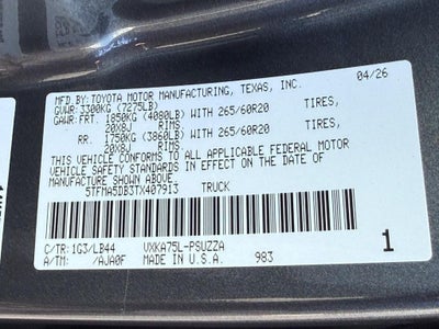 2026 Toyota Tundra 1794 Edition