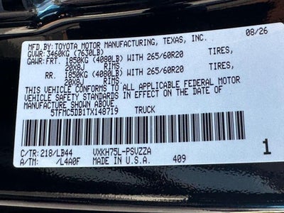 2026 Toyota Tundra i-FORCE MAX Tundra 1794 Edition