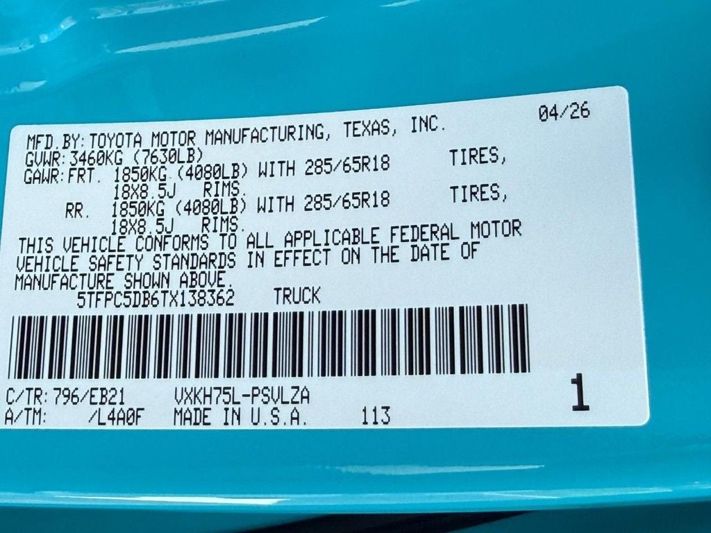 2026 Toyota Tundra i-FORCE MAX Tundra TRD Pro
