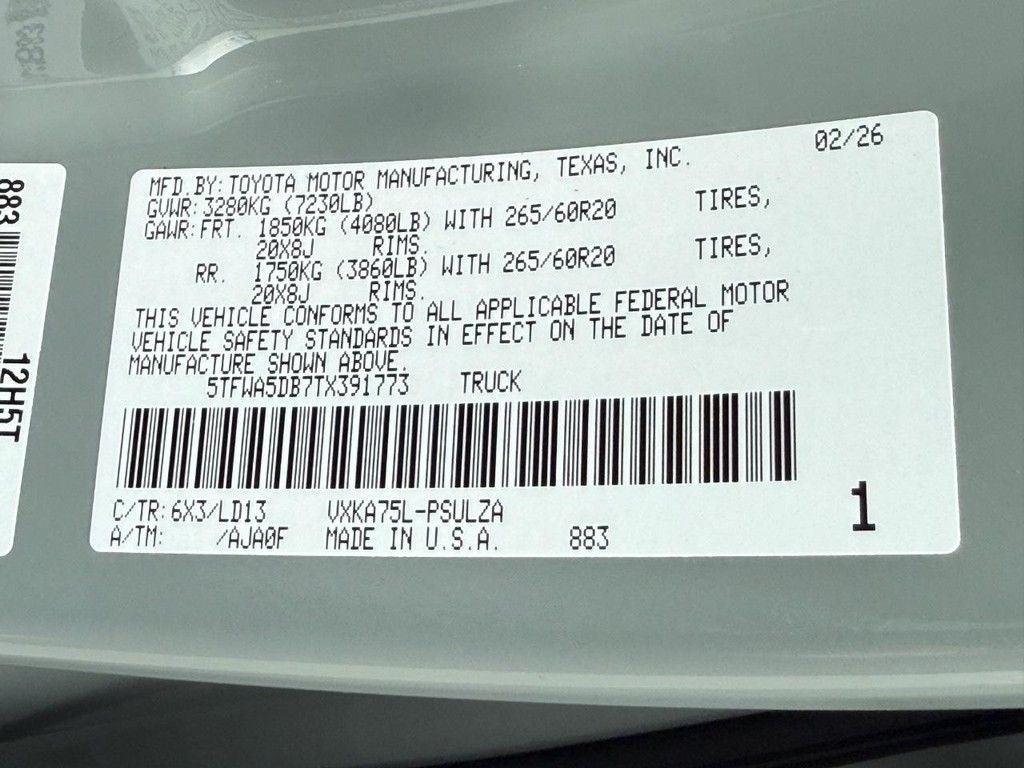 2026 Toyota Tundra Limited