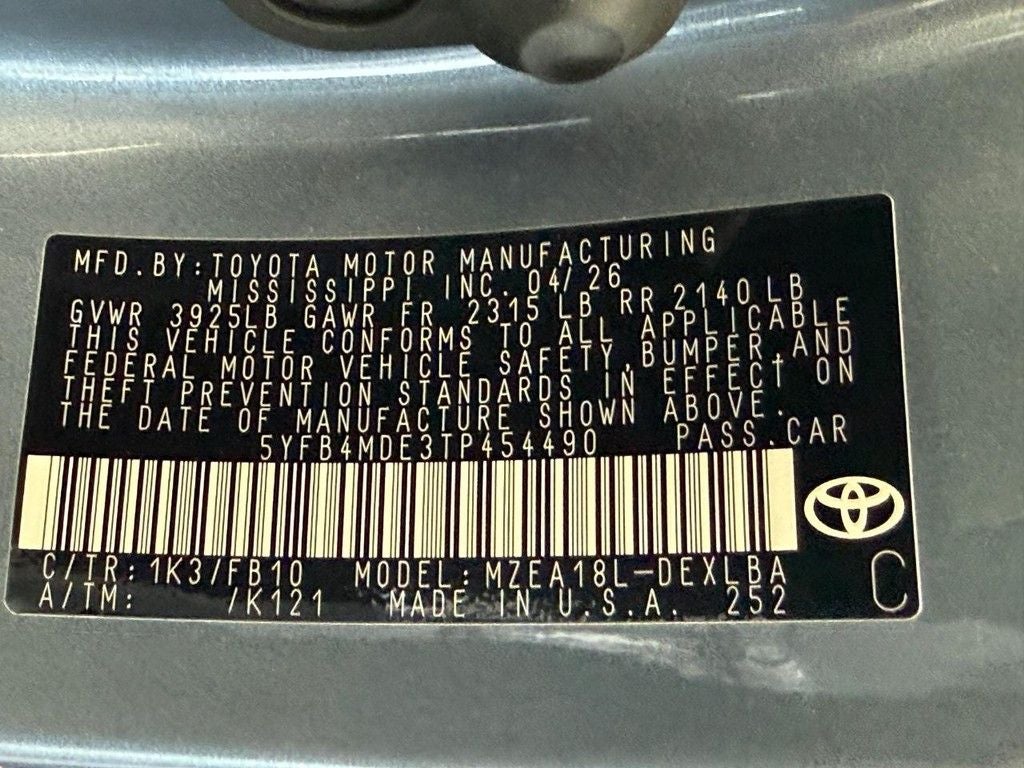2026 Toyota Corolla LE