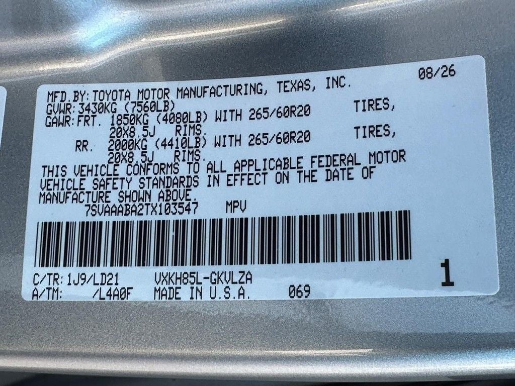 2026 Toyota Sequoia Limited