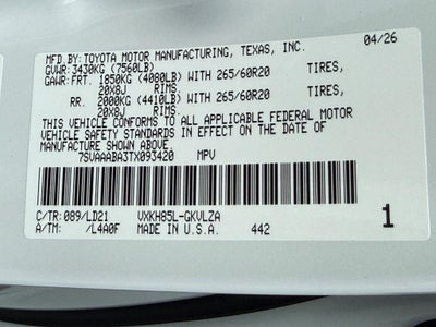 2026 Toyota Sequoia Limited