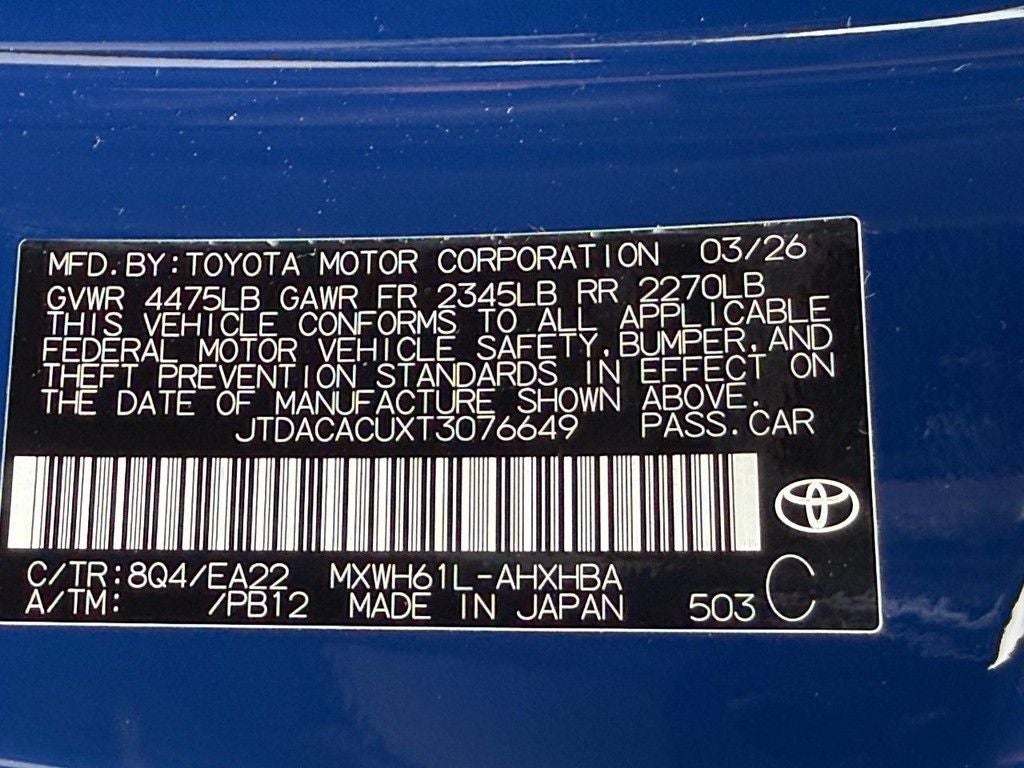 2026 Toyota Prius Plug-in Hybrid XSE Premium