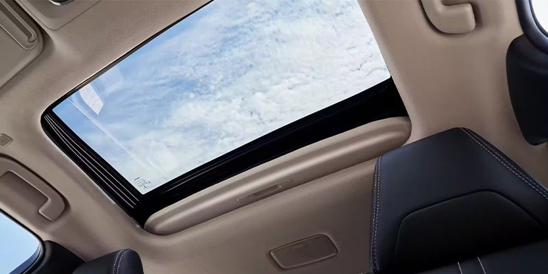 Interior view of sunroof