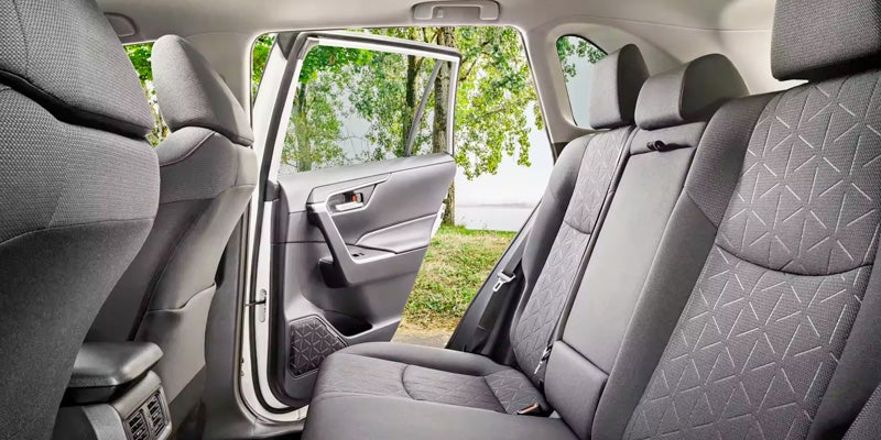 Interior view of back seat