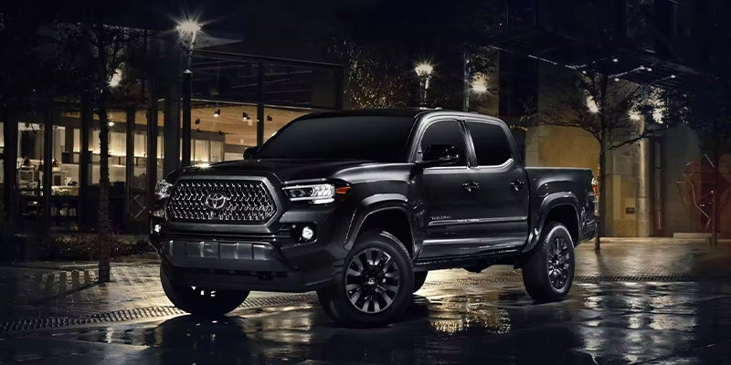 Exterior view of black Tacoma