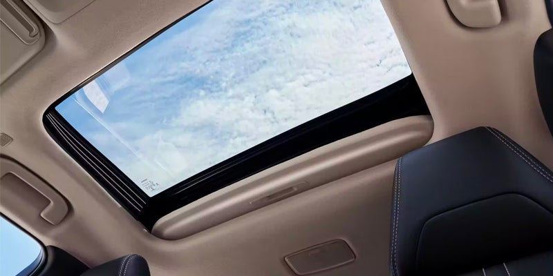 interior view of a sunroof on a Toyota Corolla