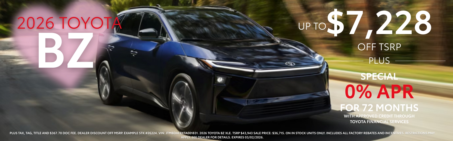 2026 Toyota BZ Deals!