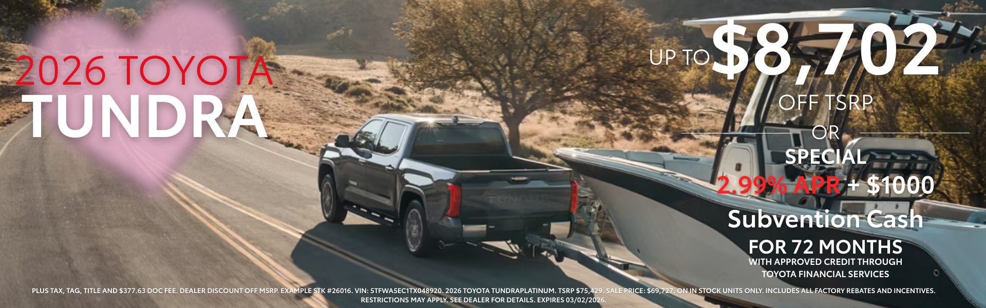 2026 Toyota Tundra Deals!