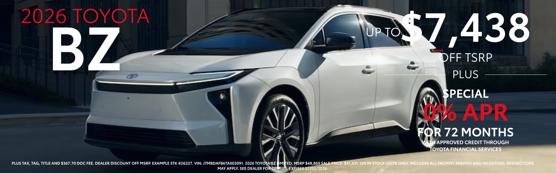 2026 Toyota BZ Deals