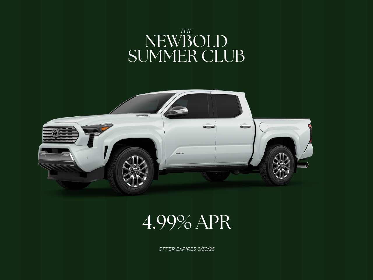 2026 TACOMA APR OFFER
